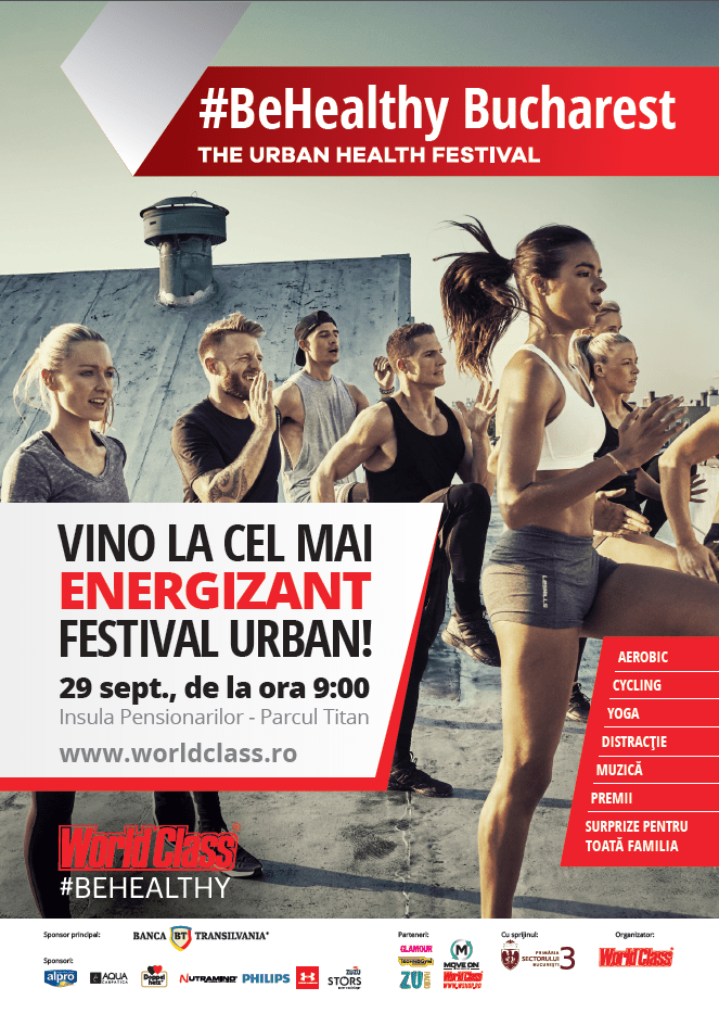 29 septembrie: #BeHealthy București Festival. Intrarea este liberă!