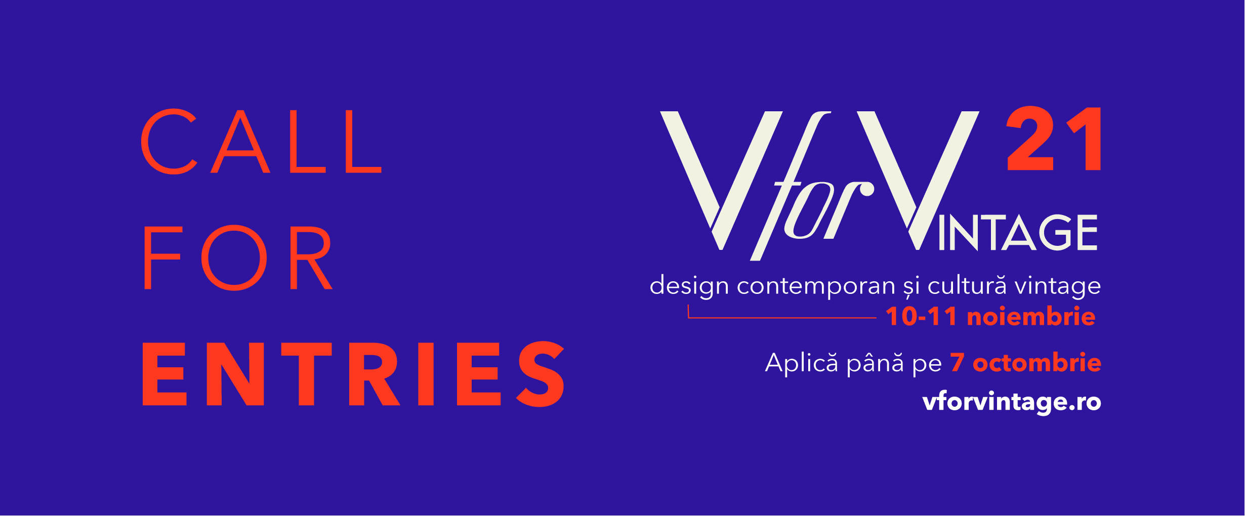 V for VINTAGE deschide listele de înscriere pentru designeri – ediția cu numărul 21