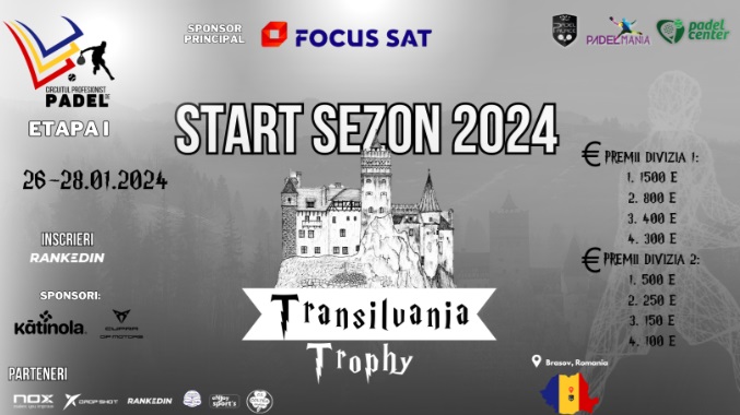 Focus Sat este sponsor principal al turneului de padel Transilvania Trophy